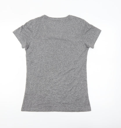 Manuka Women's Grey Crew Neck Heart Print T-Shirt UK 12
