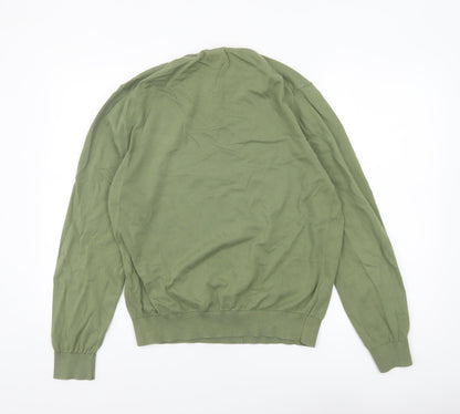 Paul Smith Men’s Green Cotton Crew Neck Jumper Size L