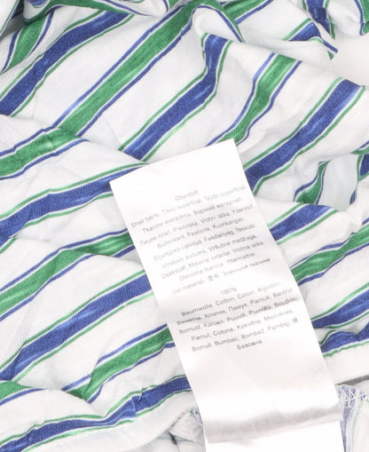 Olsen Women's Multicoloured Striped Cotton Sleeveless Tank Top Size 22