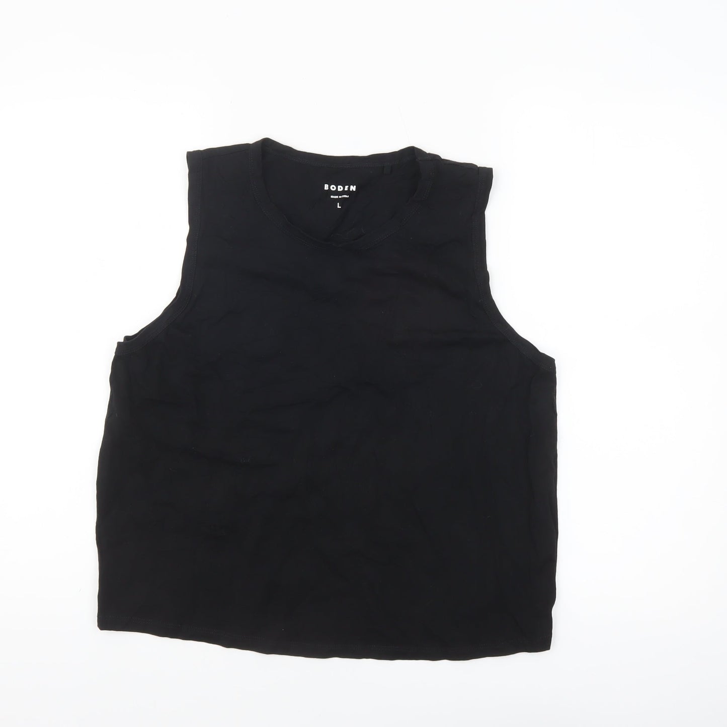 Boden Women’s Black 100% Cotton Sleeveless Tank Top Size L