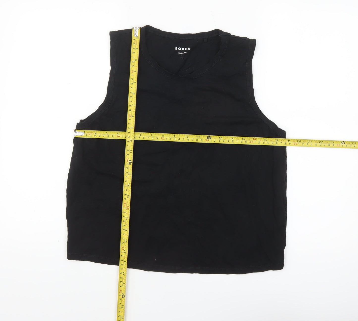 Boden Women’s Black 100% Cotton Sleeveless Tank Top Size L