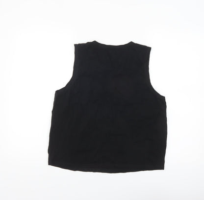 Boden Women’s Black 100% Cotton Sleeveless Tank Top Size L