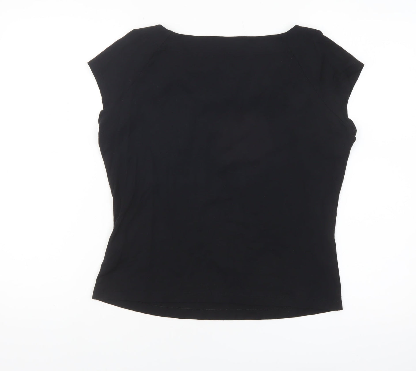 Marks and Spencer Womens Black Short Sleeve Viscose Blouse UK 14