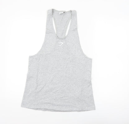 Gymshark Women's Grey S Racerback Tank Top Athletic Fit