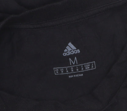 Adidas Men’s Black Cotton Short Sleeve Crew Neck T-Shirt M