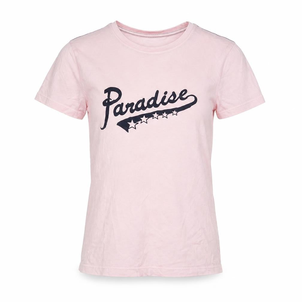 Hush Women's Pink Cotton Paradise Print T-Shirt XS