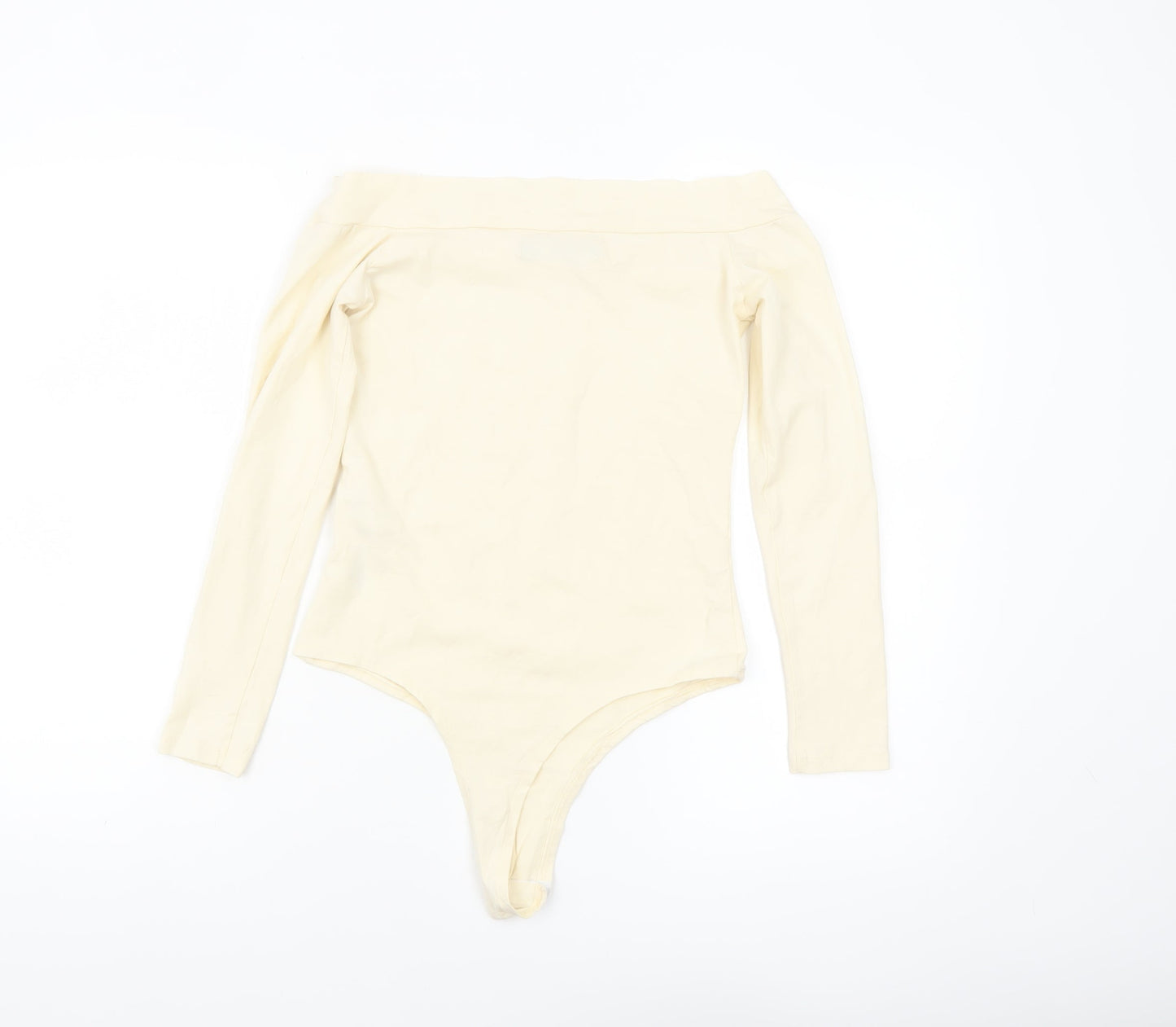 Threadbare Women's Ivory Off Shoulder Long Sleeve Bodysuit Size 10