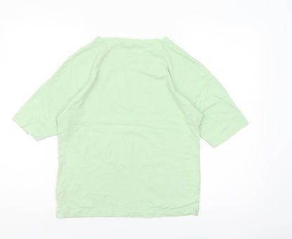Marks and Spencer Womens Green XS Basic Cotton T-Shirt