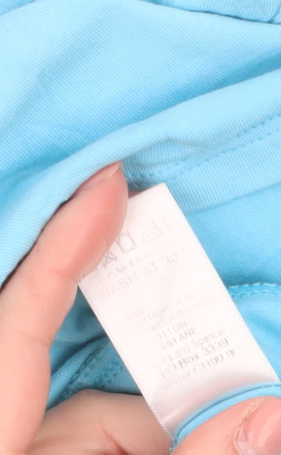 Marks and Spencer Women's Blue Cotton Stretch T-Shirt UK 12