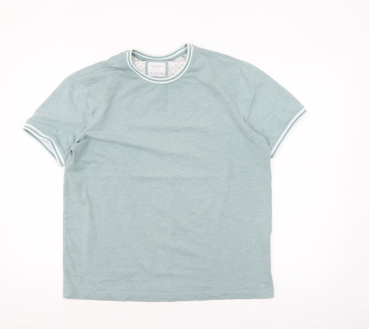 Denim & Flower Men's Green Crew Neck Short Sleeve T-Shirt Size L
