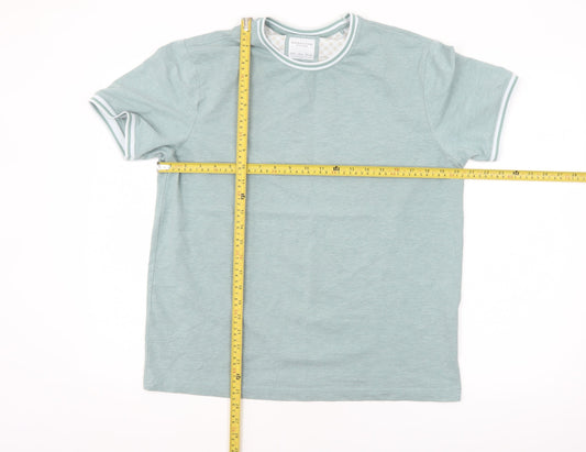 Denim & Flower Men's Green Crew Neck Short Sleeve T-Shirt Size L