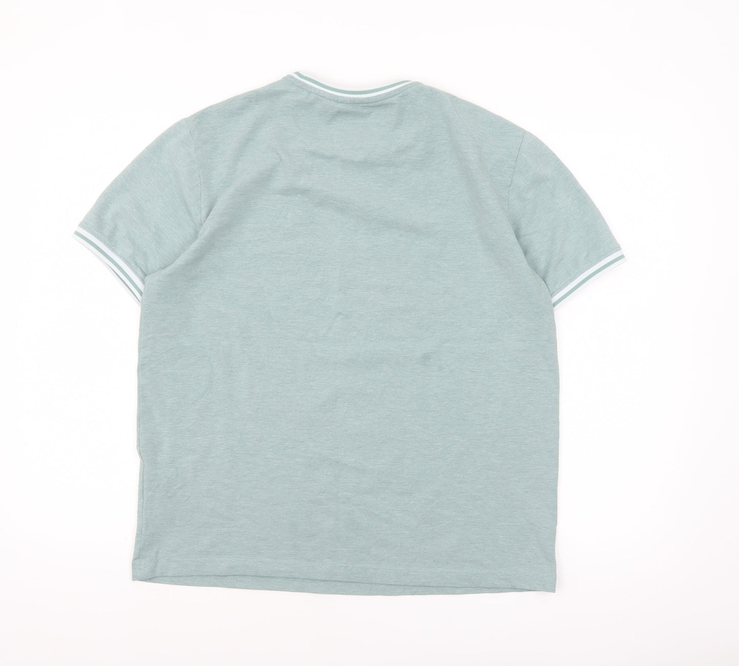 Denim & Flower Men's Green Crew Neck Short Sleeve T-Shirt Size L