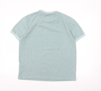 Denim & Flower Men's Green Crew Neck Short Sleeve T-Shirt Size L