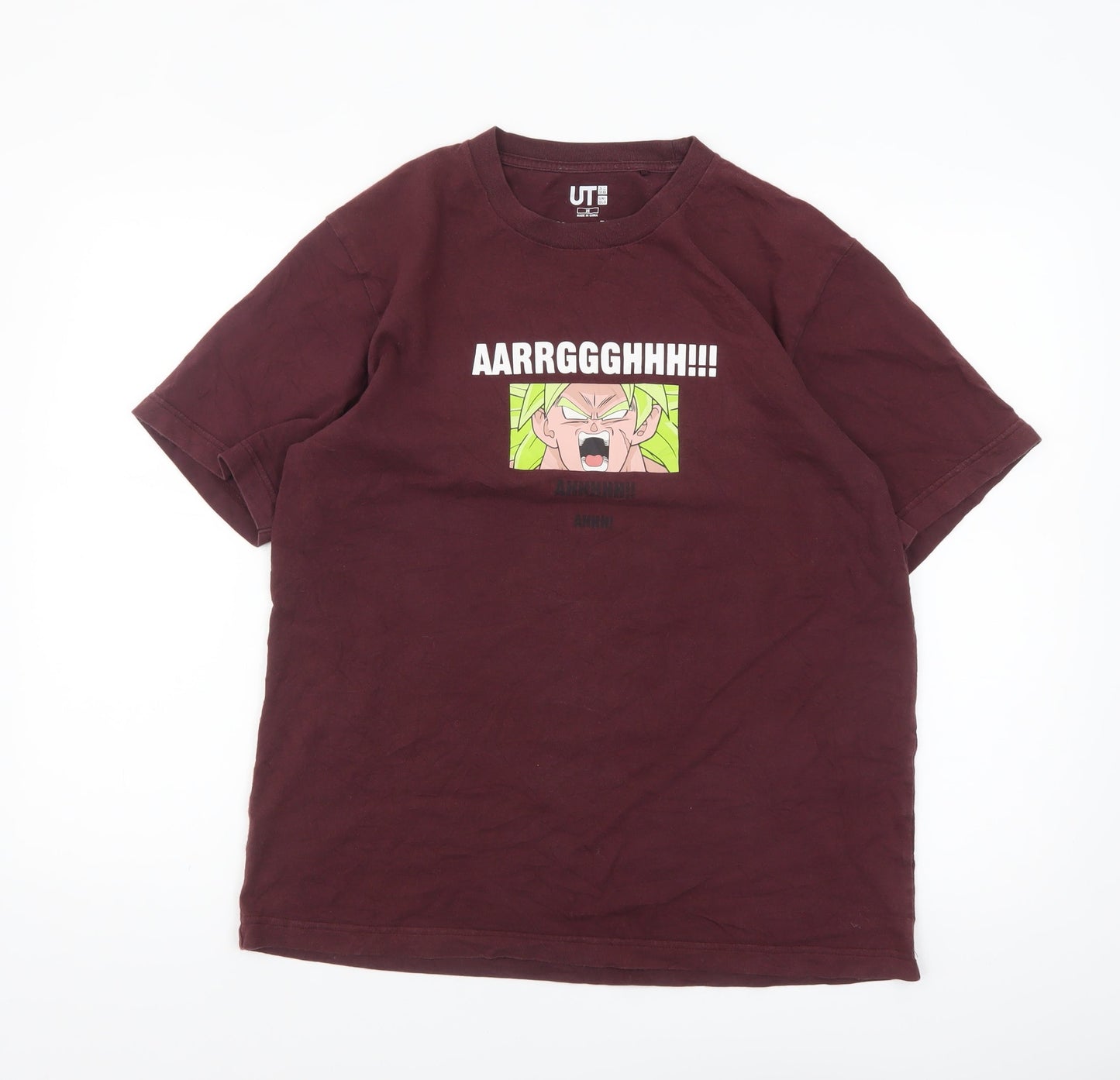Uniqlo Men Brown Dragon Ball Anime Graphic T-Shirt Size M