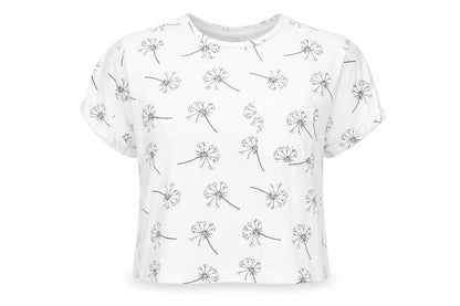 ASOS Women’s White Floral Cotton T-Shirt UK 12 Short Sleeve