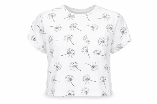 ASOS Women’s White Floral Cotton T-Shirt UK 12 Short Sleeve