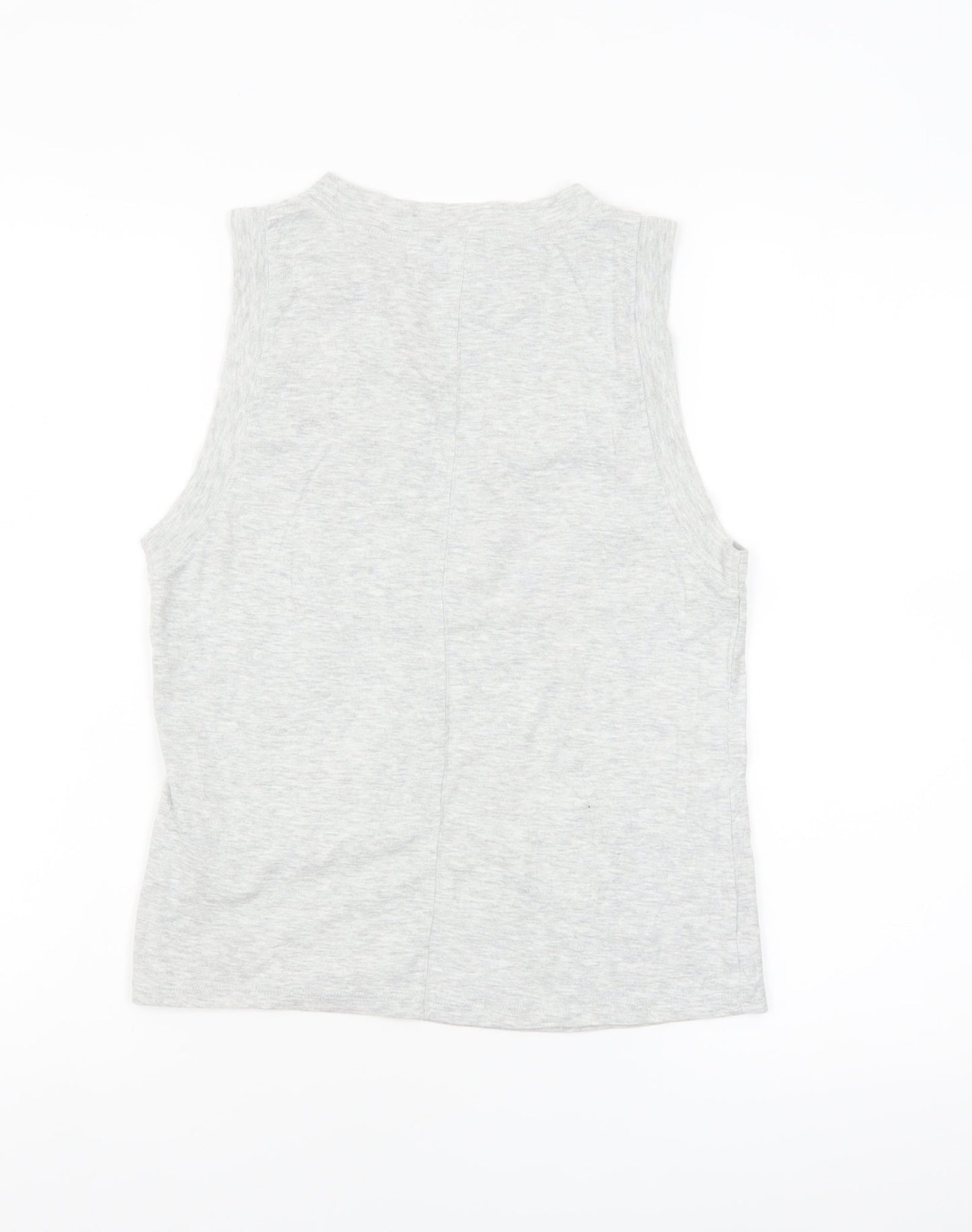 Topshop Womens Grey Sleeveless Jersey Tank Top Size M