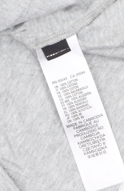 Diesel Women's Grey Cotton Rainbow Logo T-Shirt Size S
