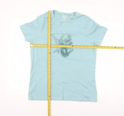 Mountain Warehouse Women's Blue Organic Cotton T-Shirt Size 14