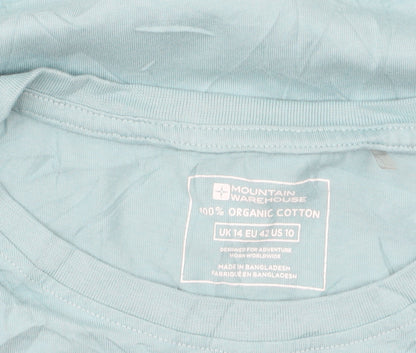 Mountain Warehouse Women's Blue Organic Cotton T-Shirt Size 14