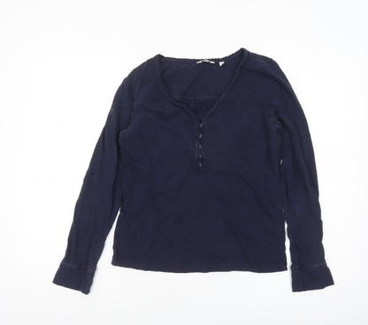 FatFace Women Blue Long Sleeve Tunic Blouse Size 10