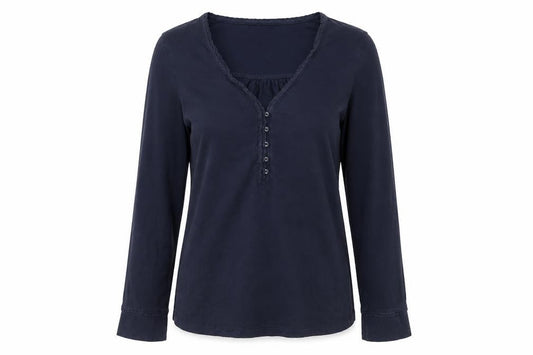 FatFace Women Blue Long Sleeve Tunic Blouse Size 10