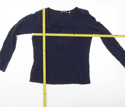 FatFace Women Blue Long Sleeve Tunic Blouse Size 10