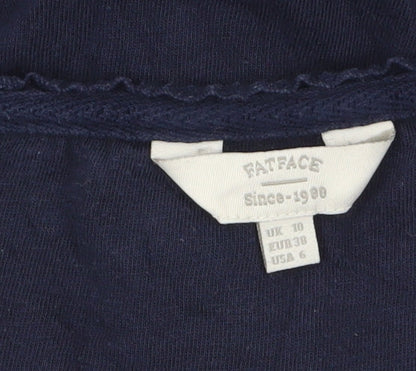 FatFace Women Blue Long Sleeve Tunic Blouse Size 10