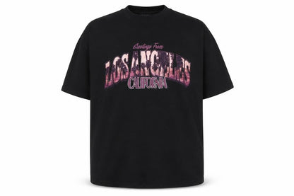 boohooMAN Men's Black 3XL Los Angeles California Graphic T-Shirt