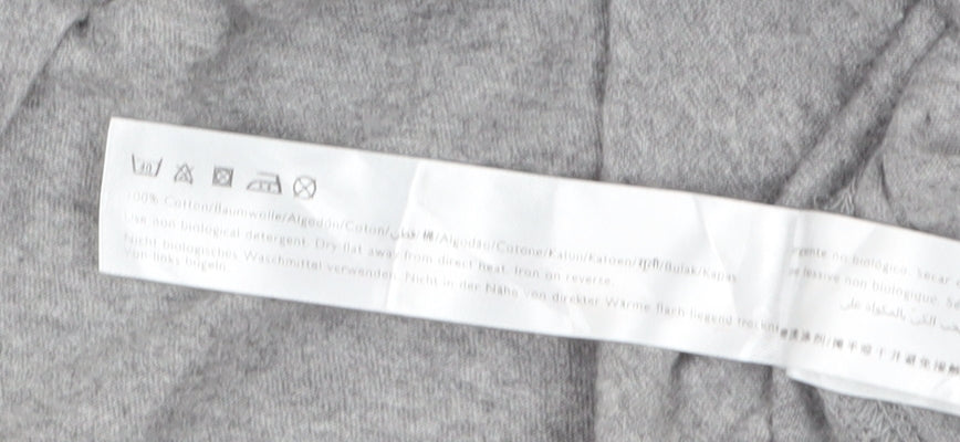 Jack Wills Women's Grey Cotton Crew Neck Basic T-Shirt UK 6