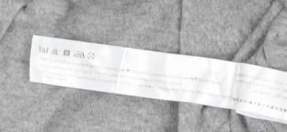 Jack Wills Women's Grey Cotton Crew Neck Basic T-Shirt UK 6