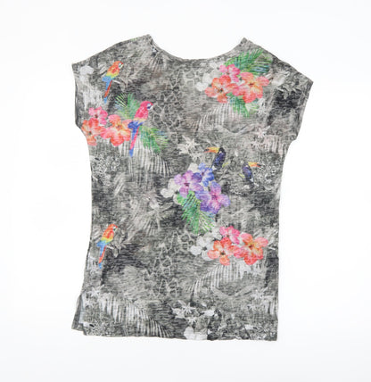 Next Women's Multicoloured Tropical Print T-Shirt Size 8