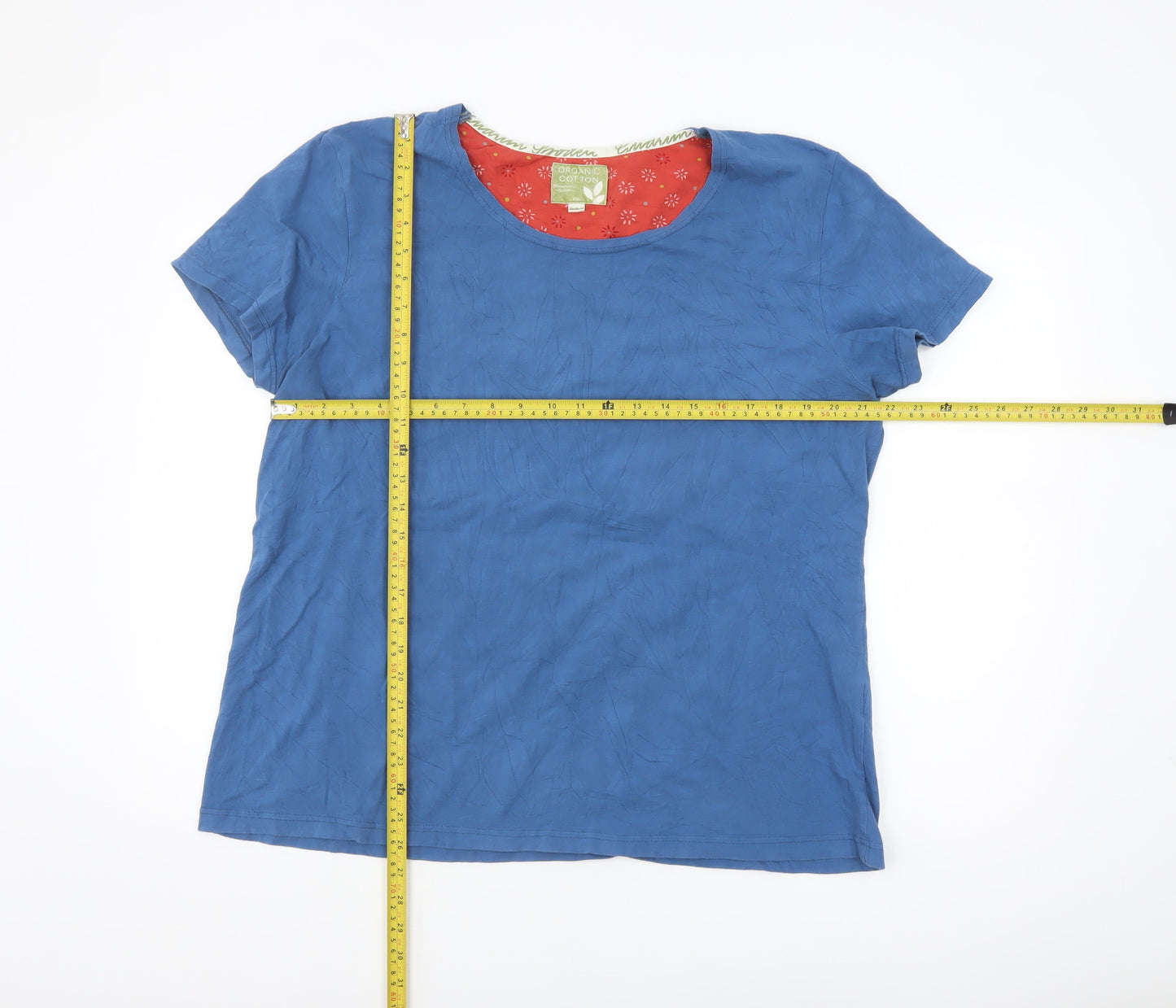 Gudrun Sjödén Women’s Blue Organic Cotton T-Shirt Size 2XL