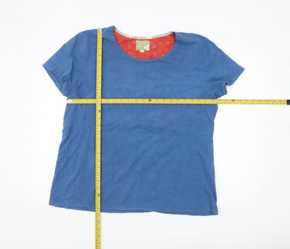 Gudrun Sjödén Women’s Blue Organic Cotton T-Shirt Size 2XL