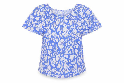 Dunnes Stores Women's Blue Floral Viscose Blouse XS