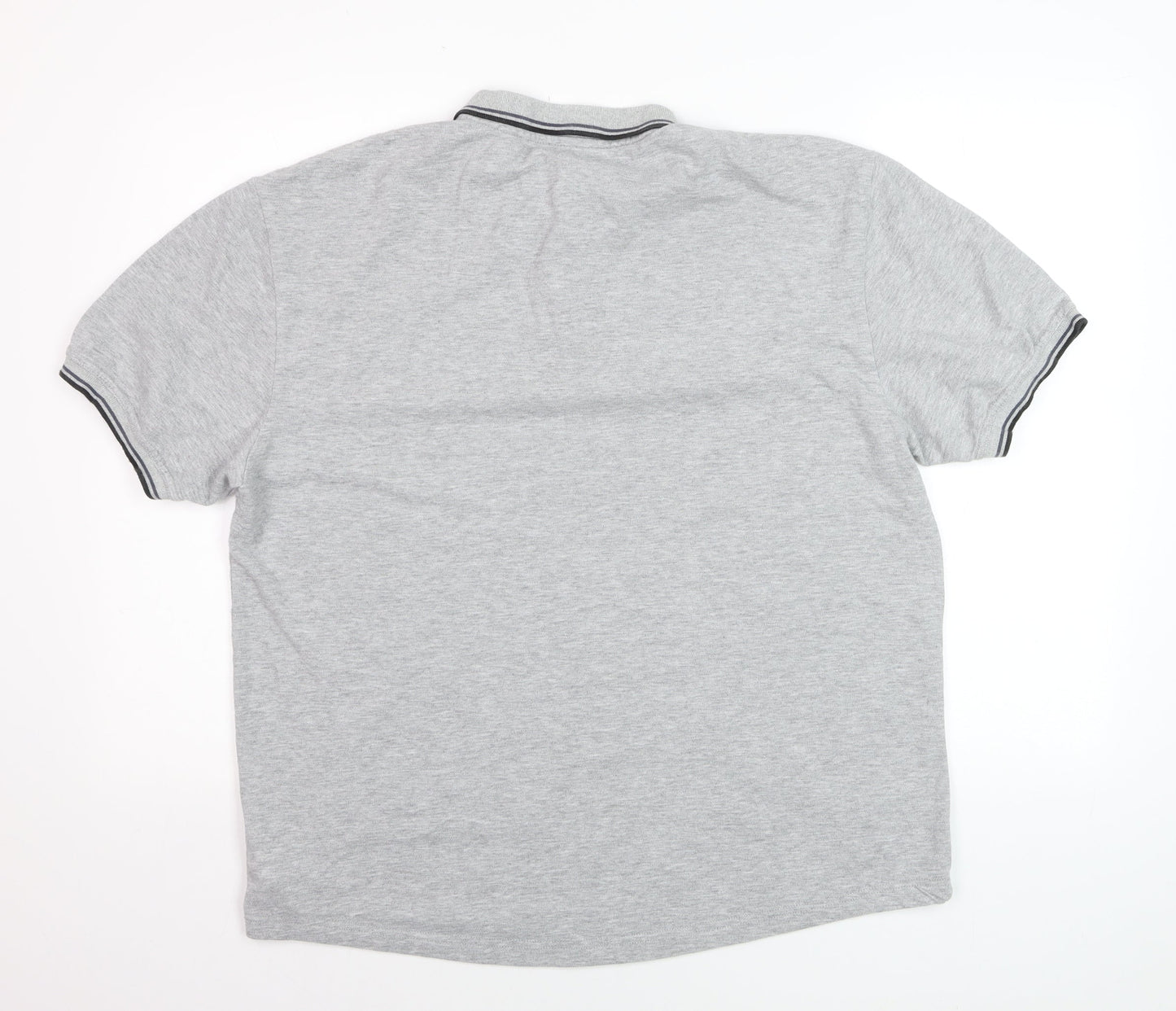 Firetrap Men's Grey 3XL Cotton Blend Short Sleeve Polo Shirt