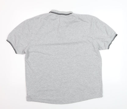 Firetrap Men's Grey 3XL Cotton Blend Short Sleeve Polo Shirt