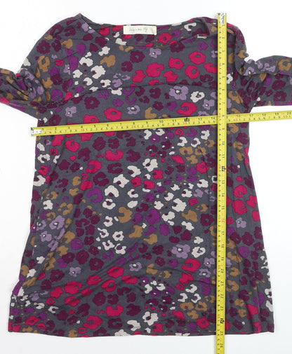 Lily & Me Women’s Multicoloured Floral Long Sleeve Tunic Top Size 10