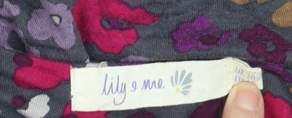 Lily & Me Women’s Multicoloured Floral Long Sleeve Tunic Top Size 10