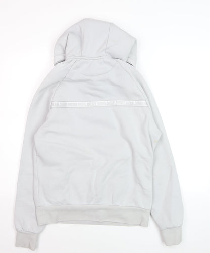Diesel Men's White Small 1/2 Zip Hooded Sweatshirt Fleece