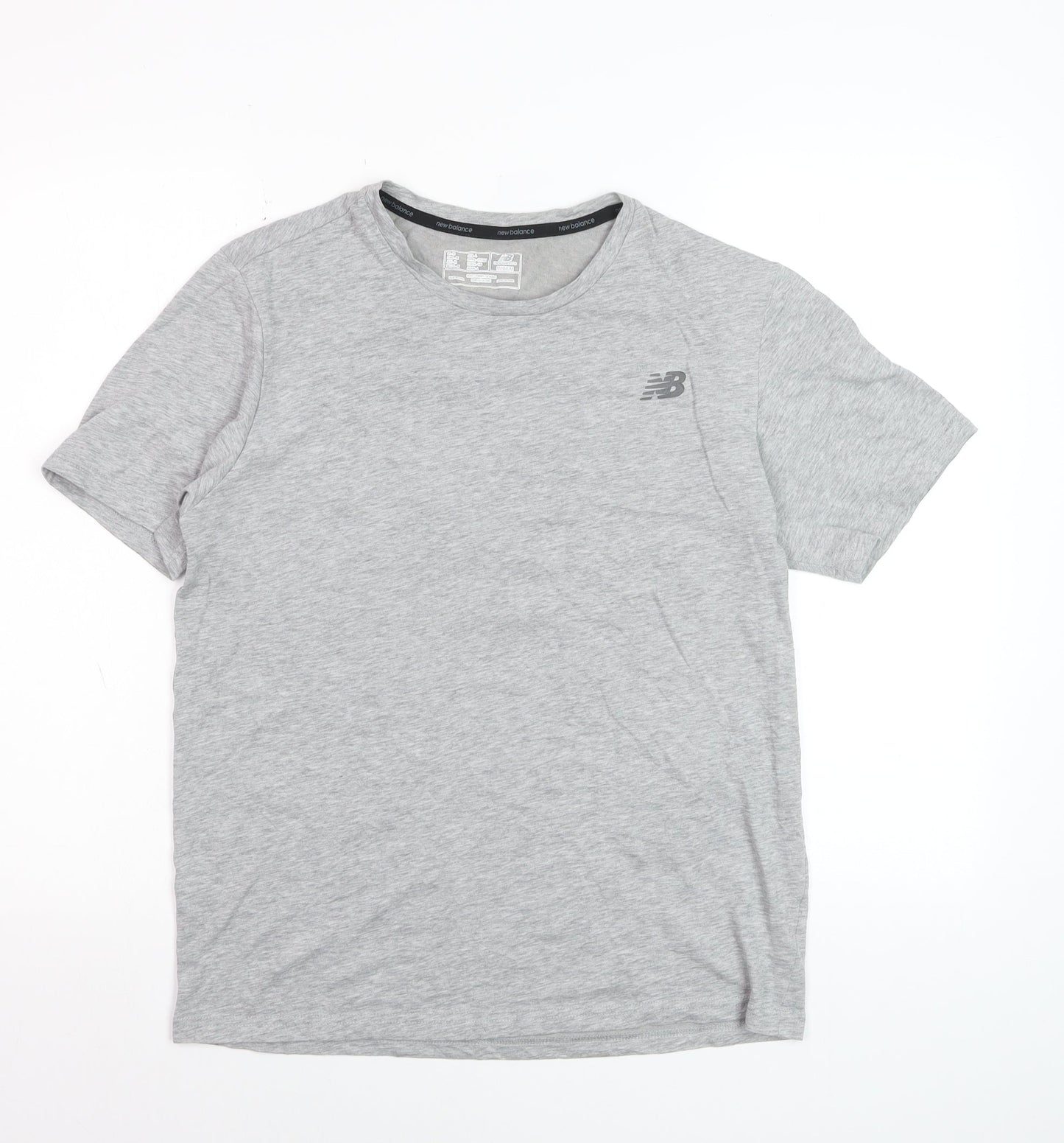 New Balance Men's Grey Medium Moisture Wicking Sports T-Shirt