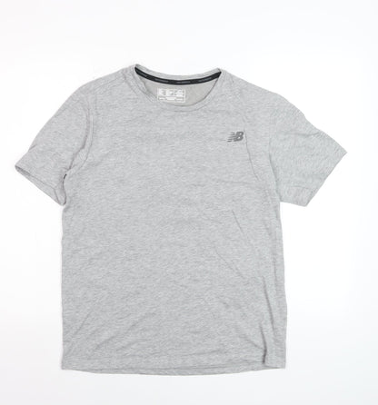 New Balance Men's Grey Medium Moisture Wicking Sports T-Shirt