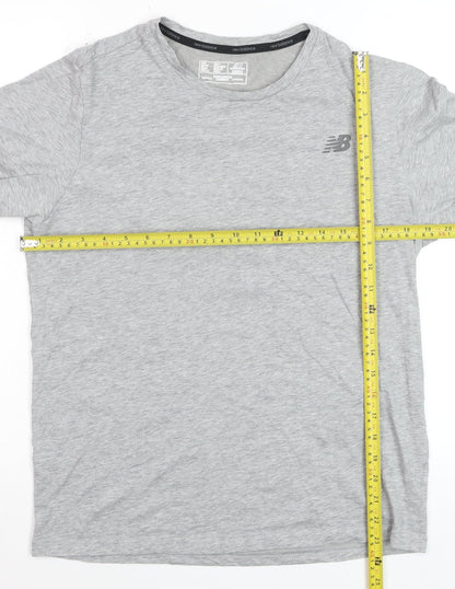 New Balance Men's Grey Medium Moisture Wicking Sports T-Shirt
