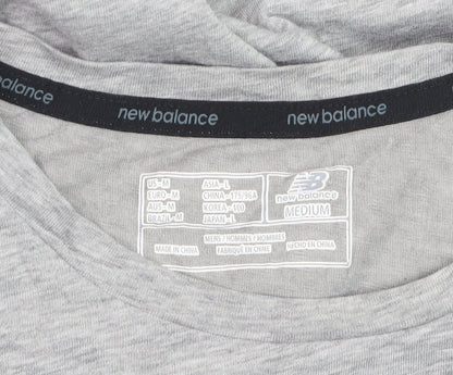 New Balance Men's Grey Medium Moisture Wicking Sports T-Shirt