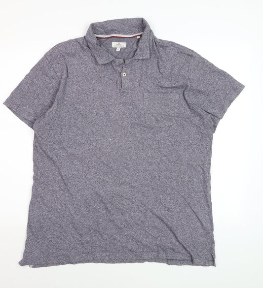 Next Men’s Grey Collared Short Sleeve Cotton T-Shirt XL