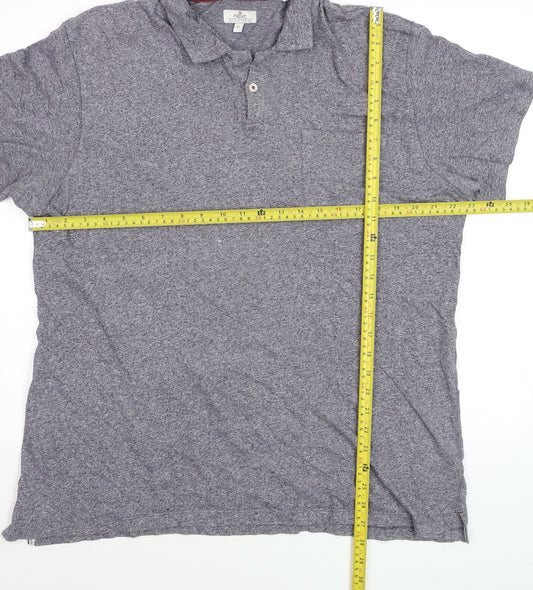 Next Men’s Grey Collared Short Sleeve Cotton T-Shirt XL