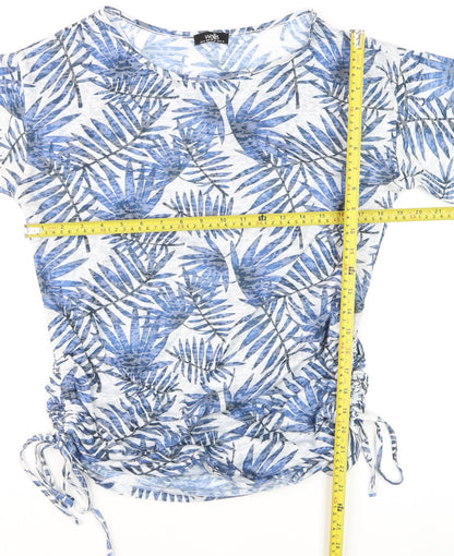 Wallis Women’s Blue Tropical Print Tunic T-Shirt Size 12