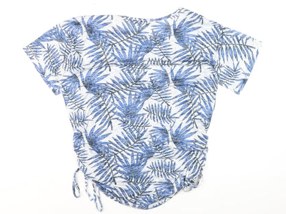 Wallis Women’s Blue Tropical Print Tunic T-Shirt Size 12
