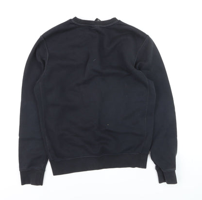 Nike Men's Black XS Fleece Pullover Sweatshirt Crew Neck Logo