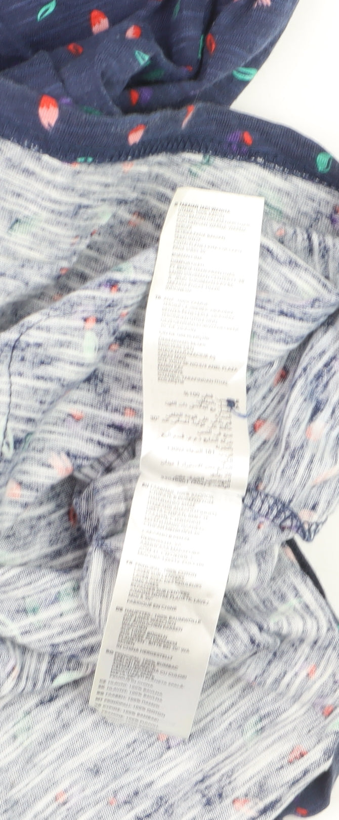 Mantaray Women's Blue Floral Cotton Tunic Blouse Size 10